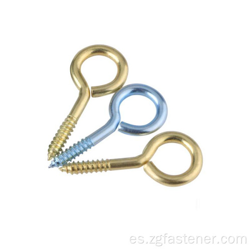 Tornillos de gancho con pluma de zinc.